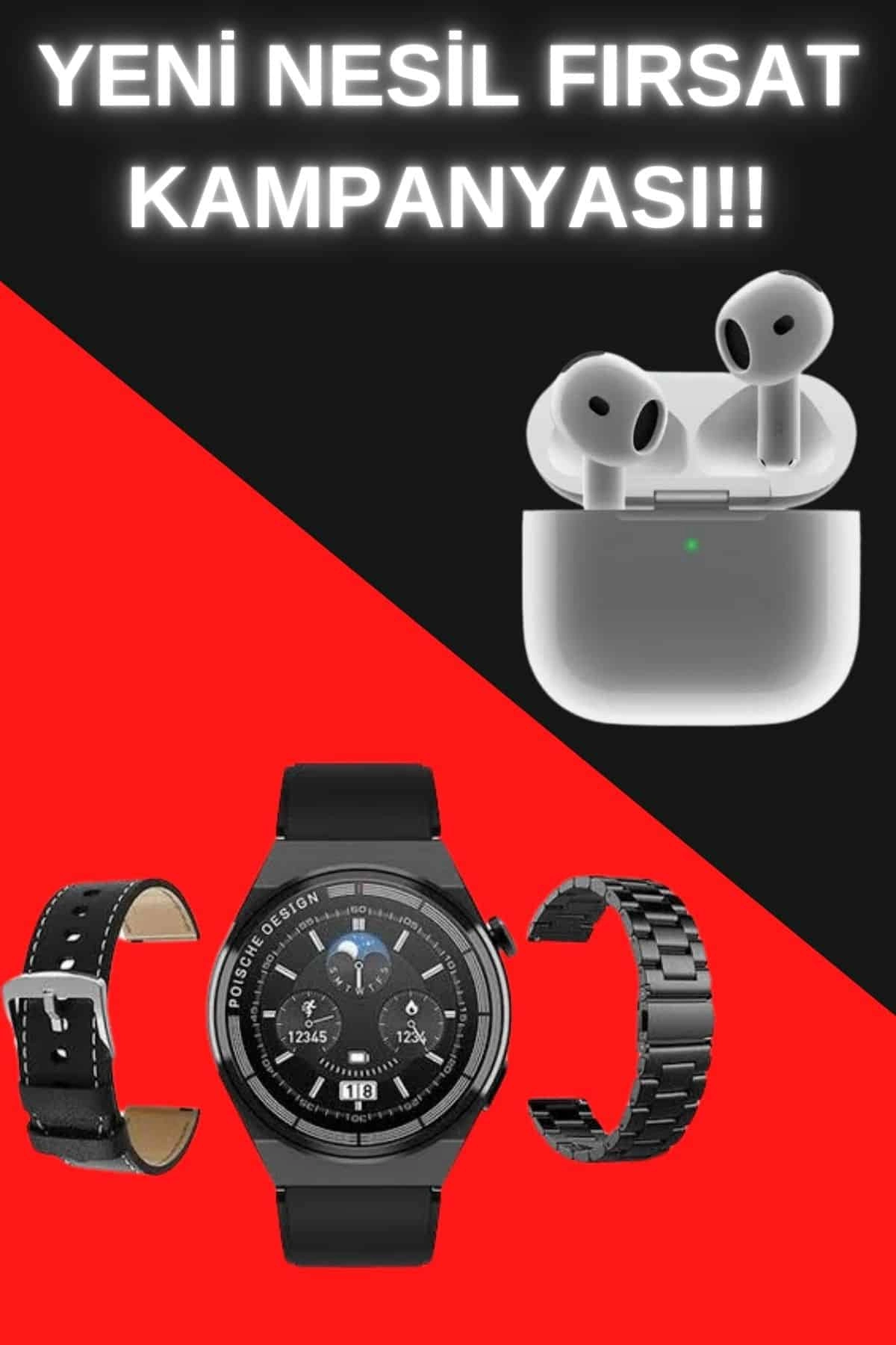 Akıllı Saat Ve Kulaklık Seti Bildirim Görme Arama Cevaplama Anc Özelliği ( Lisinya )