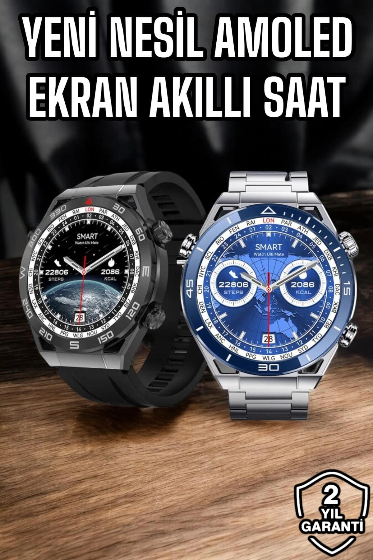 Akıllı Saat Yeni Nesil 2024 Model Metal Kordonlu Bluetooth Bağlantılı ( Lisinya )