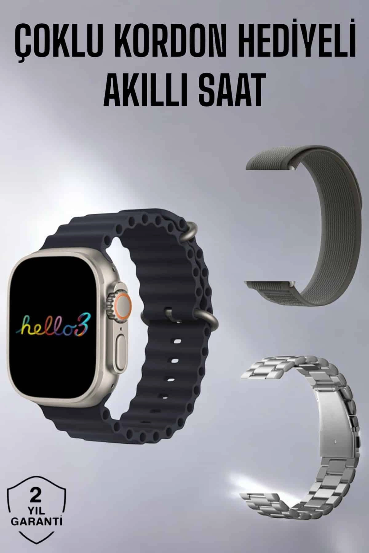 Akıllı Saat Yeni Nesil Bluetooth Bağlantılı Uyku Sağlık Takibi Gps Ve Nfc Uyumlu ( Lisinya )