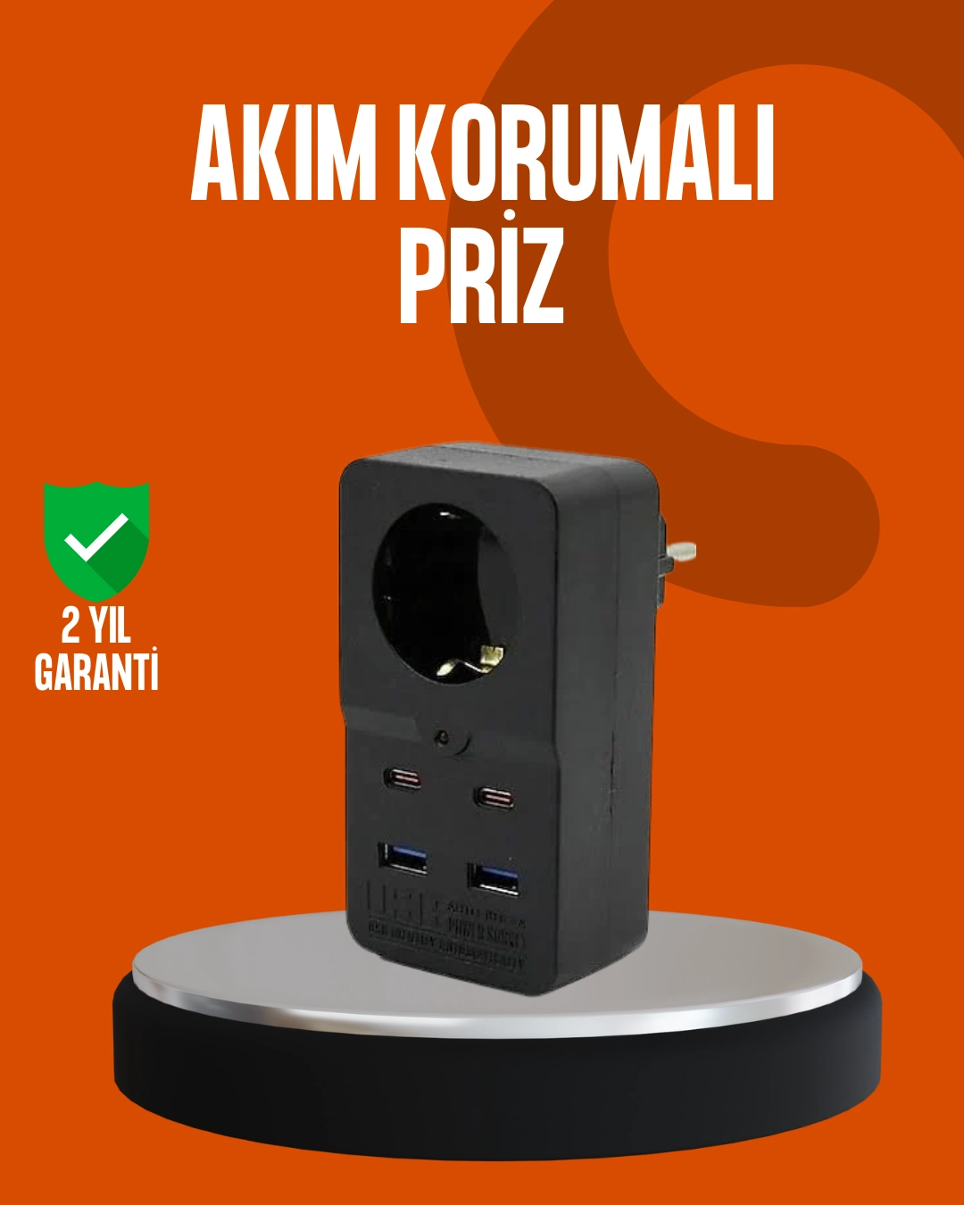 Akım Korumalı Priz 4 Usb Type C Destekli Yüksek Isı Dayanımlı ( Lisinya )