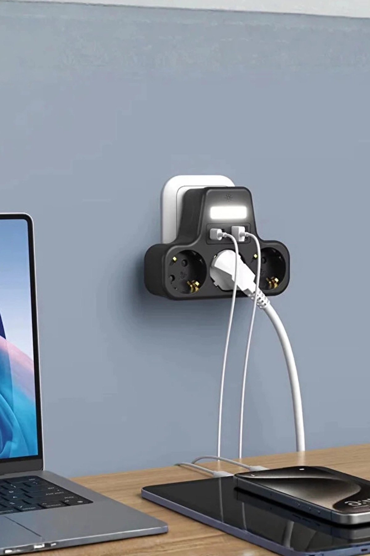 Akım Korumalı Priz Gece Lambalı 3’lü Priz 2xusb 2xtype-c Çıkışlı Grup Priz Çoğaltıcı ( Lisinya ) Akım Korumalı Priz Gece Lambalı 3’lü Priz 2xusb 2xtype-c Çıkışlı Grup Priz Çoğaltıcı ( Lisinya )
