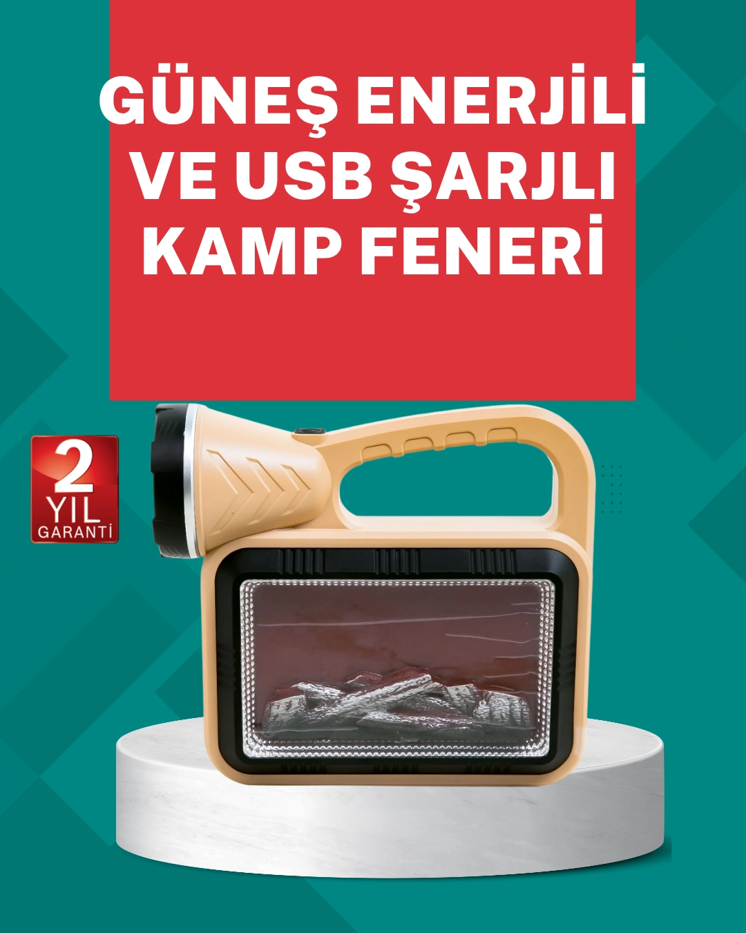 Alev Efektli Güneş Enerjili Lamba – Su Geçirmez ( Lisinya )