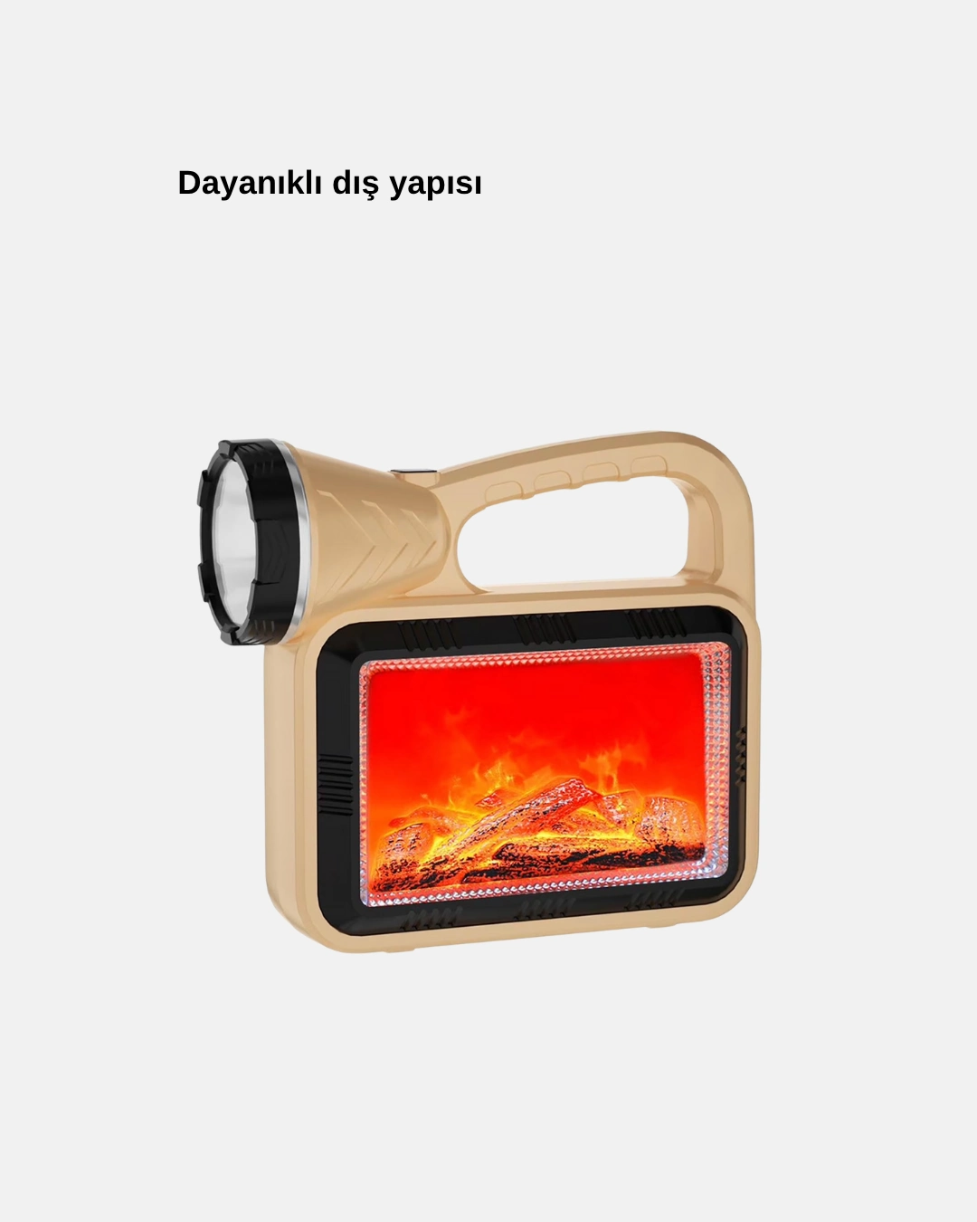 Alev Efektli Solar Lamba Cob Işıklı Taşınabilir Bahçe Kamp Aydınlatma ( Lisinya )