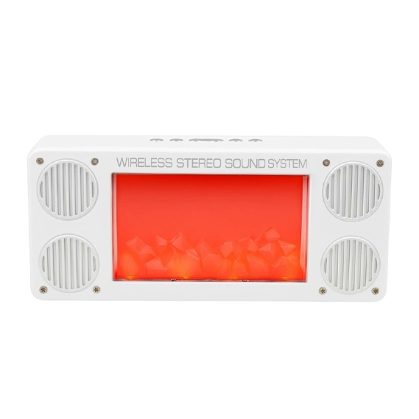 Alev Şömine Efektli Bluetooth Hoparlör Beyaz ( Lisinya )