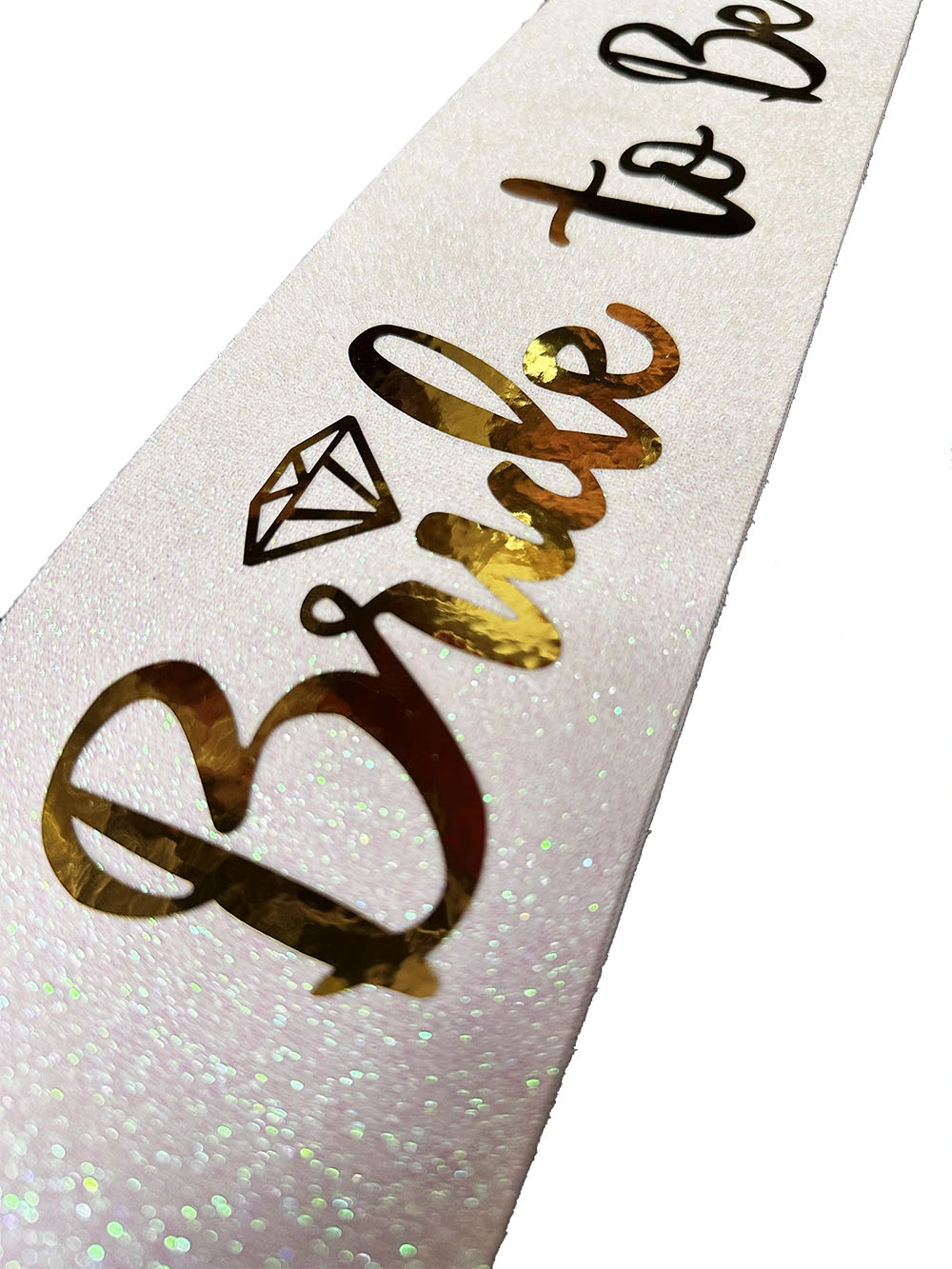 Altın Bride To Be Yazılı Beyaz Kuşak ( Lisinya )