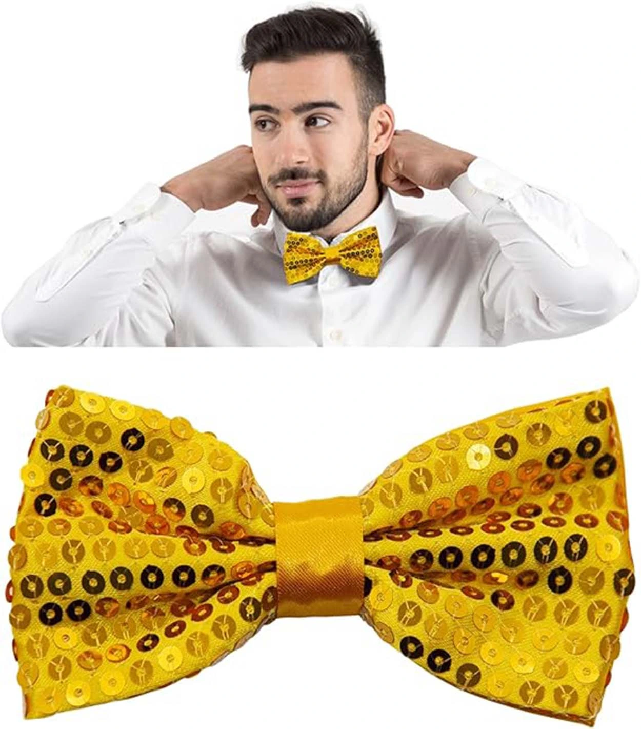 Altın Payetli Pullu Papyon ( Lisinya ) Altın Payetli Pullu Papyon ( Lisinya )