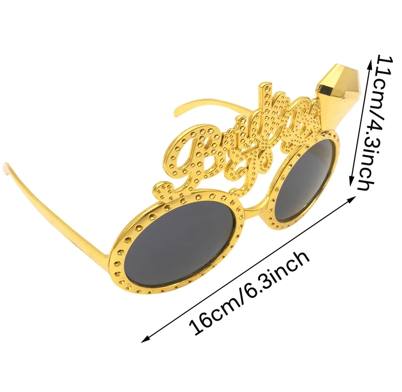 Altın Renk Bride To Be Yazılı Gelin Gözlüğü ( Lisinya )