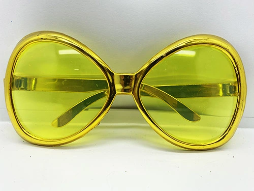 Altın Renk Yeşilçam Nostalji 80li Yıllar 90lı Yıllar Parti Gözlüğü  7x16 Cm ( Lisinya )