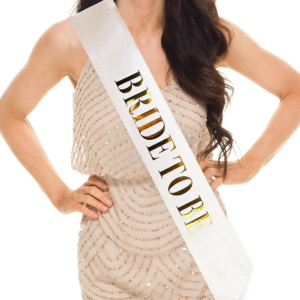 Altın Yazılı Bride To Be Simli Kuşak Kemer ( Lisinya )