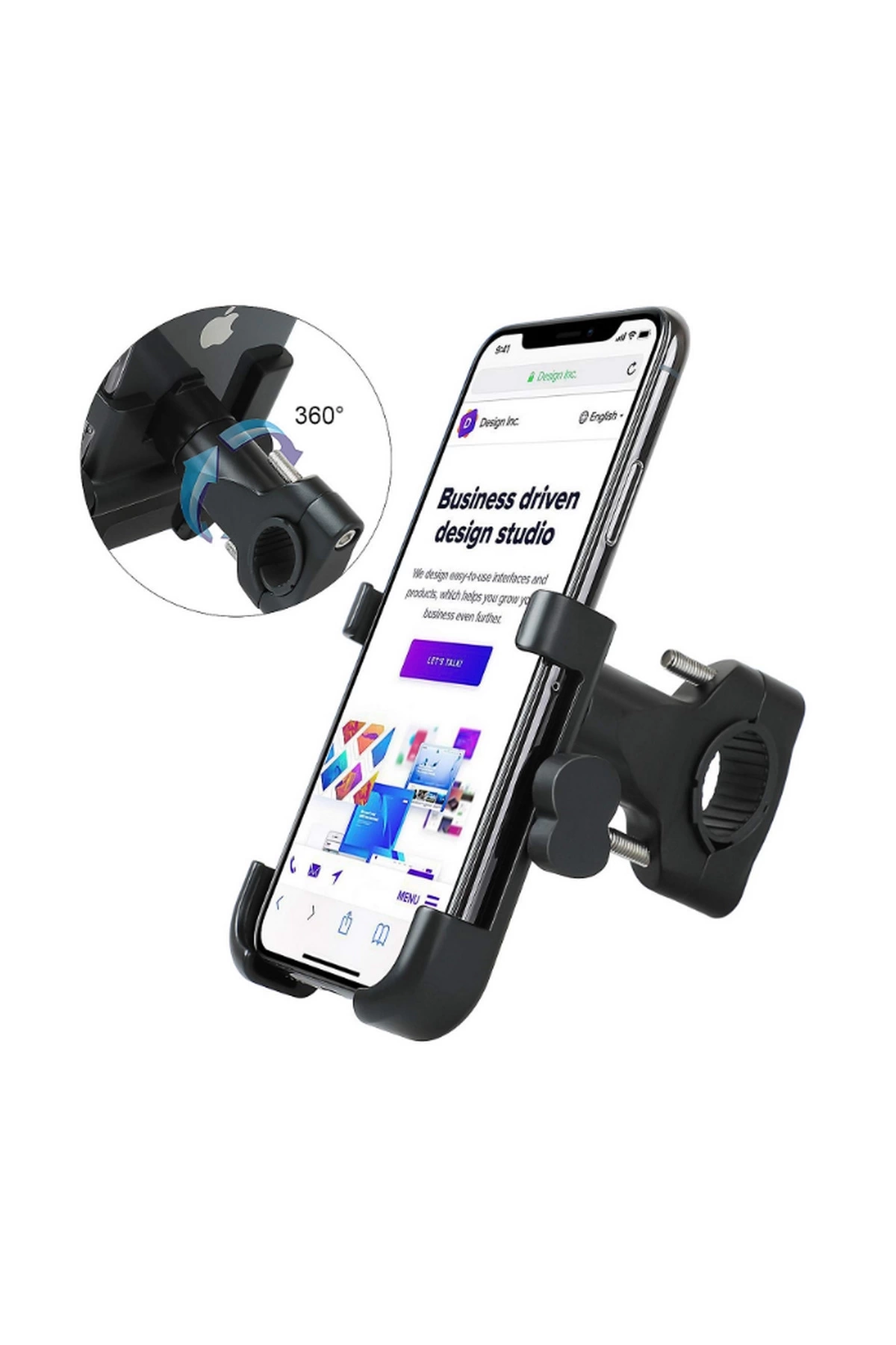 Alüminyum Gövdeli Metal Gidon Bağlantılı Motosiklet Telefon Tutucu 7 İnç Xl ( Lisinya )