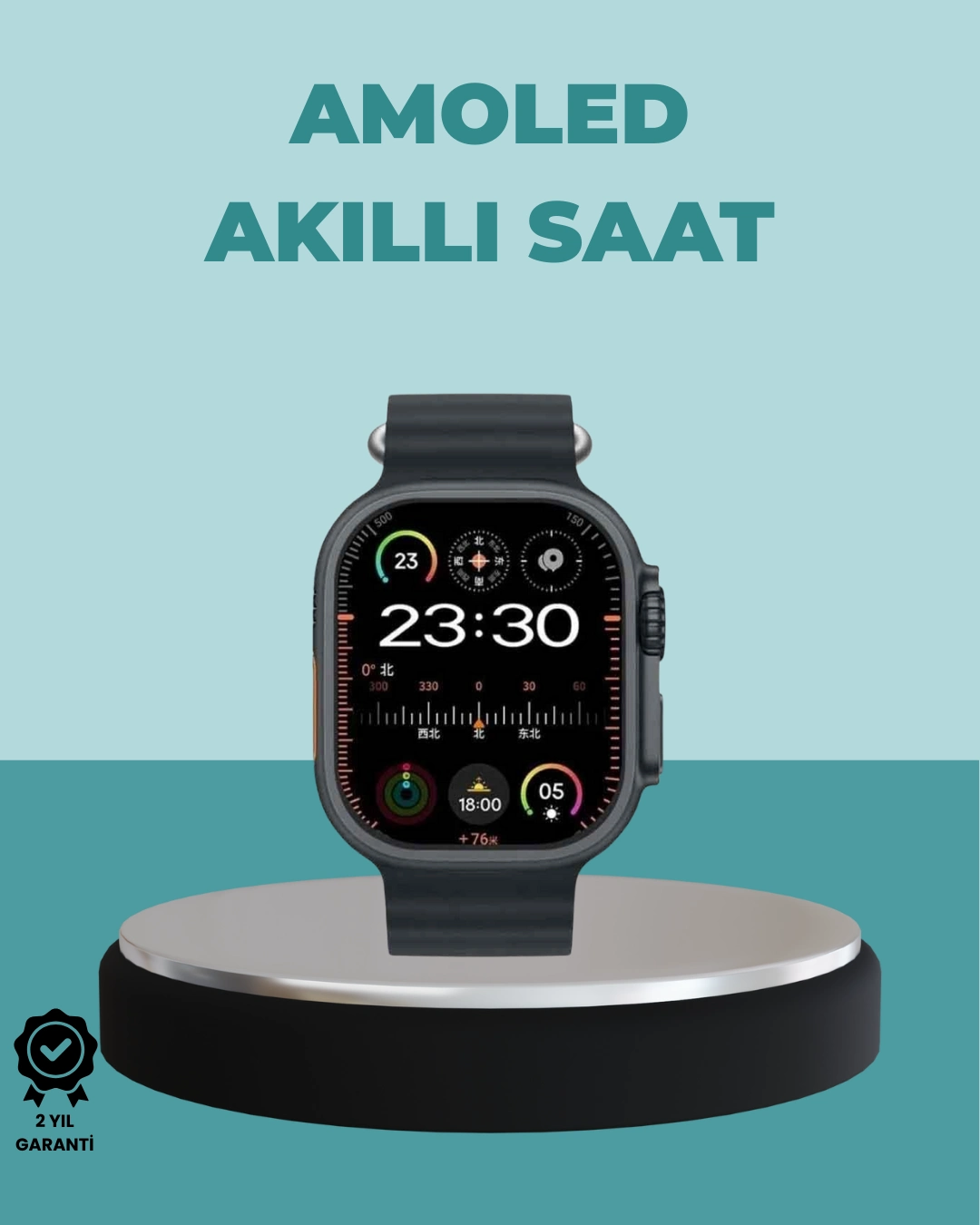Amoled Akıllı Saat 49mm Bluetooth Arama Spor Ve Sağlık ( Lisinya )