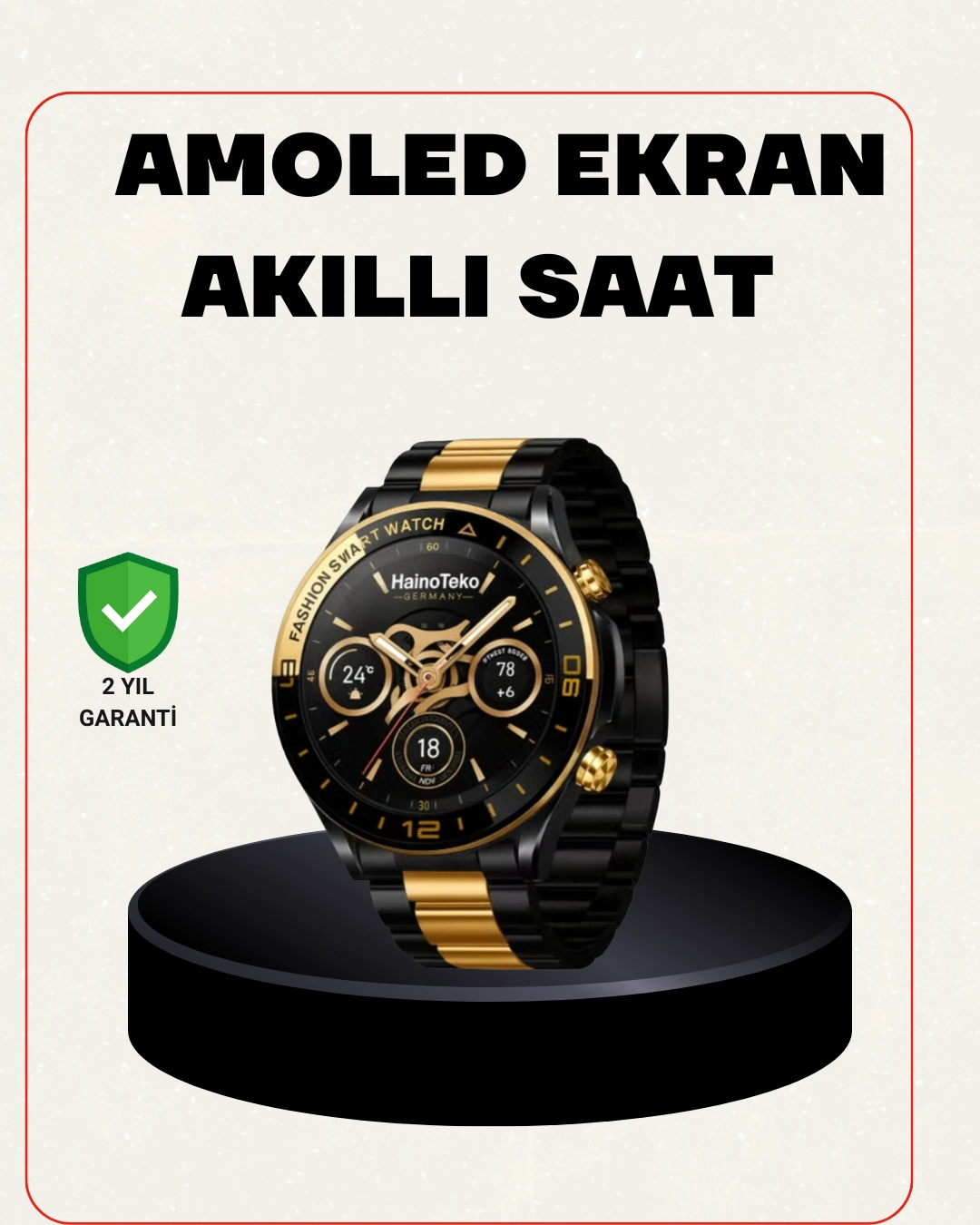 Amoled Akıllı Saat Manyetik Şarj Gps Destekli Spor Ve Günlük Kullanım ( Lisinya )