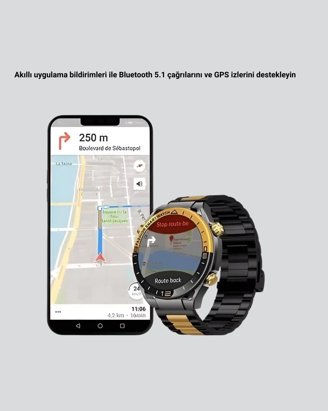 Amoled Akıllı Saat Manyetik Şarj Gps Destekli Spor Ve Günlük Kullanım ( Lisinya )