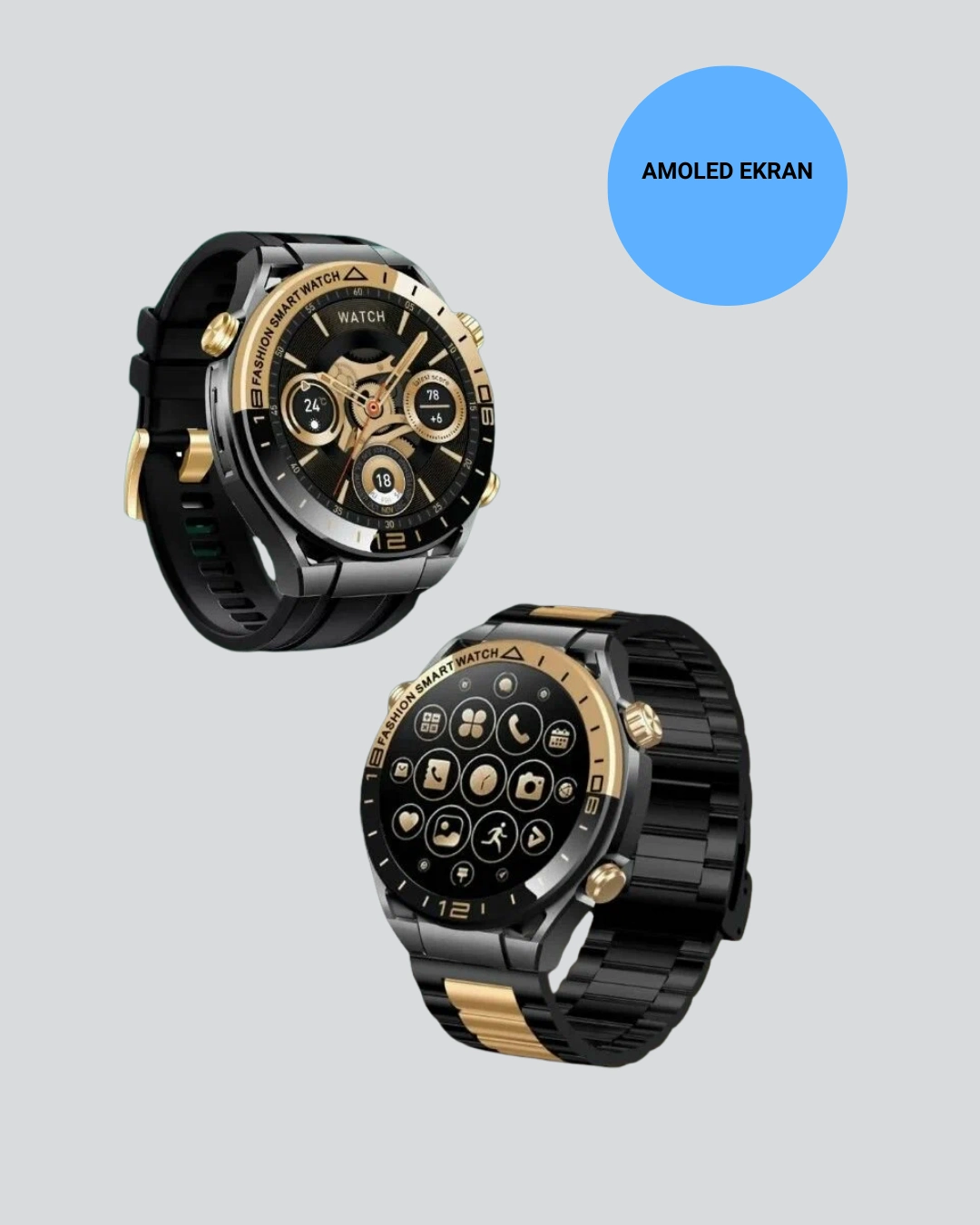 Amoled Akıllı Saat Manyetik Şarj Gps Destekli Spor Ve Günlük Kullanım ( Lisinya )