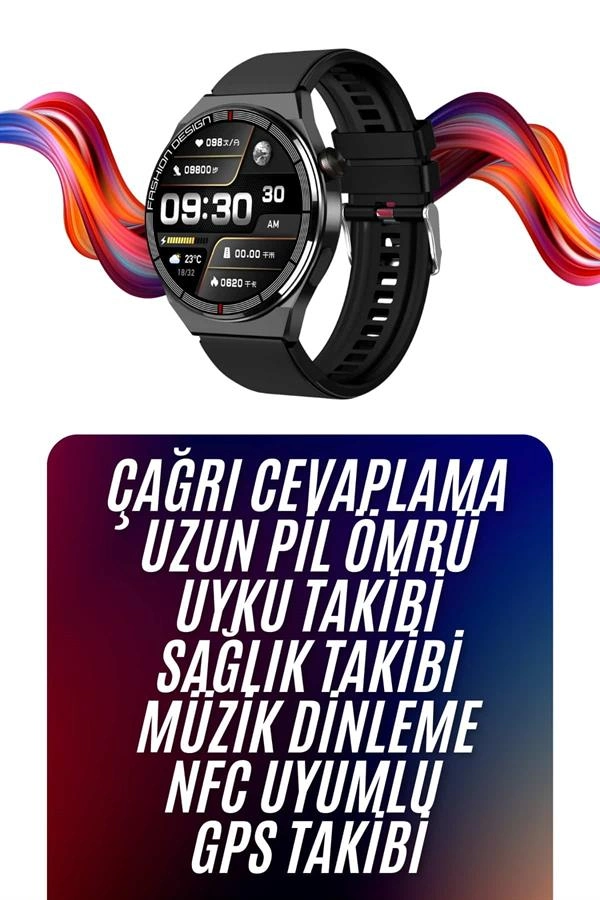 Amoled Ekran Akıllı Saat Üç Kordonlu İos Android Uyumlu ( Lisinya )