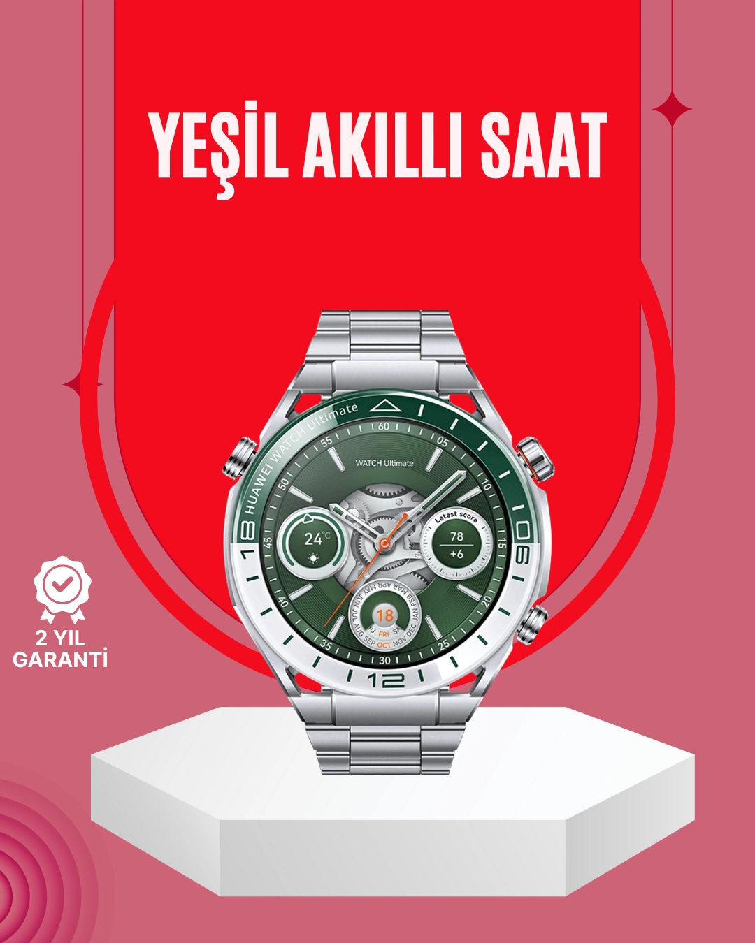 Amoled Smartwatch Harita Modlu Bluetooth Aramalı 3 Değiştirilebilir Kayışlı ( Lisinya )