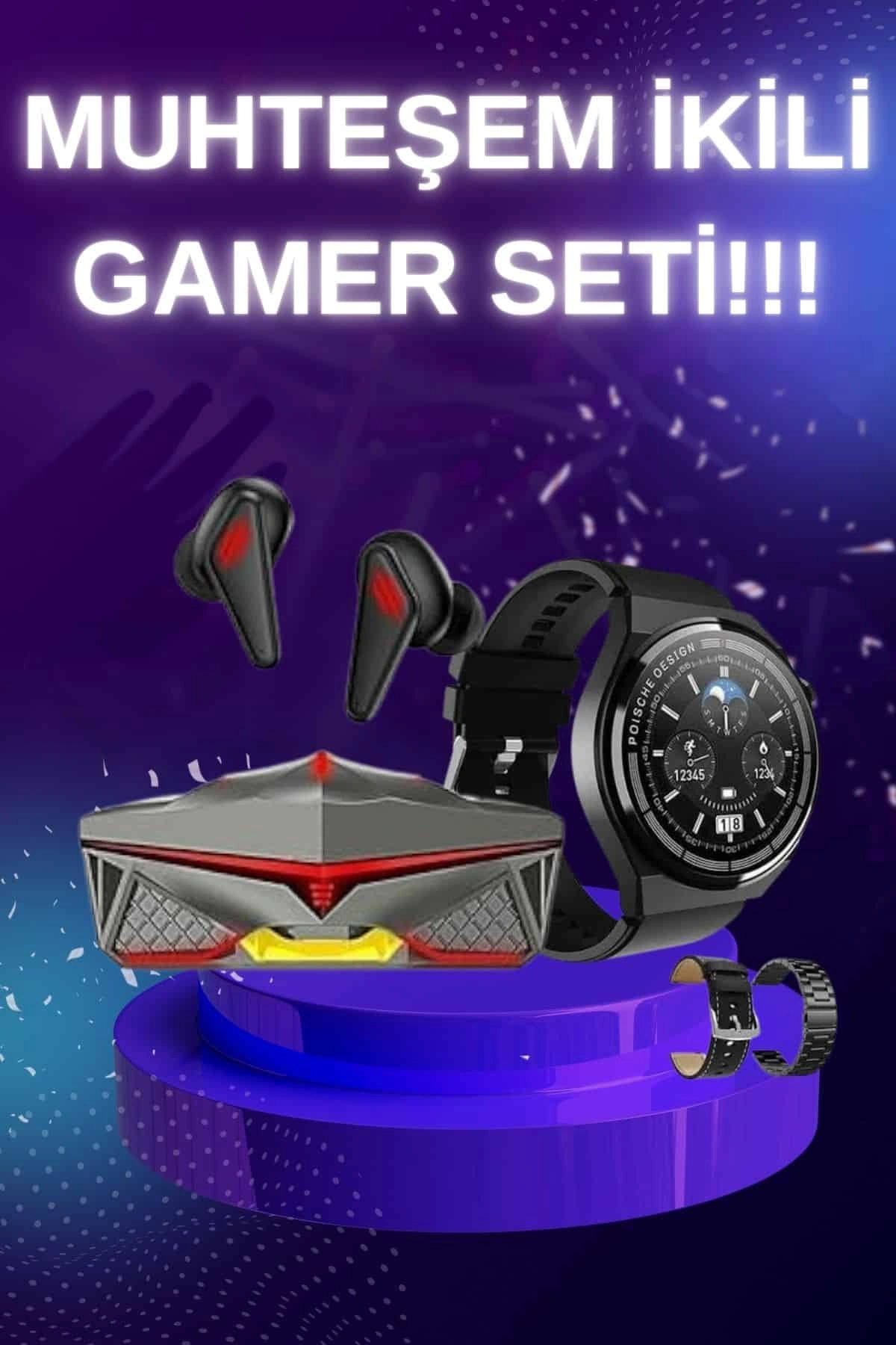 Anc Özellikli Bluetooth Kulaklık Ve Amoled Ekran Akıllı Saat Uyku Ve Sağlık Takibi Nabız Ölçer ( Lisinya )