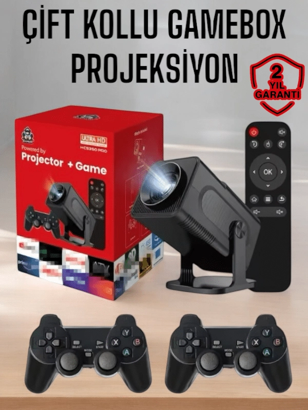 Android Projeksiyon Ve Çift Kollu Game Box ( Lisinya )