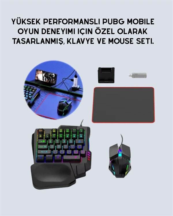 Android Uyumlu Klavye Mouse Oyun Seti – Gecikmesiz Bağlantı, Tak-çalıştır Özellikli ( Lisinya ) Android Uyumlu Klavye Mouse Oyun Seti – Gecikmesiz Bağlantı, Tak-çalıştır Özellikli ( Lisinya )