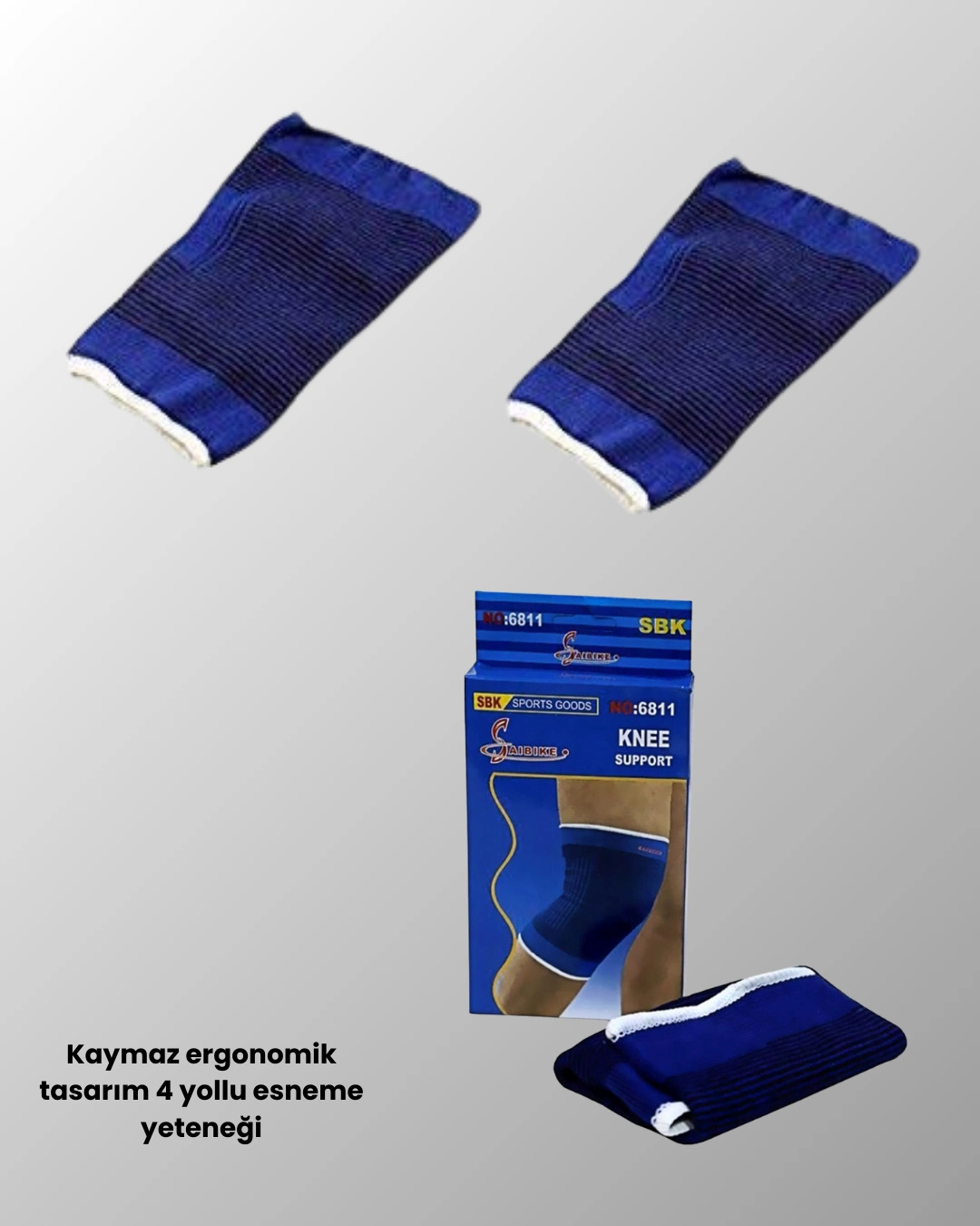 Anti-slip Diz Bandajı Sporcu Desteklikli Koruyucu Model ( Lisinya )