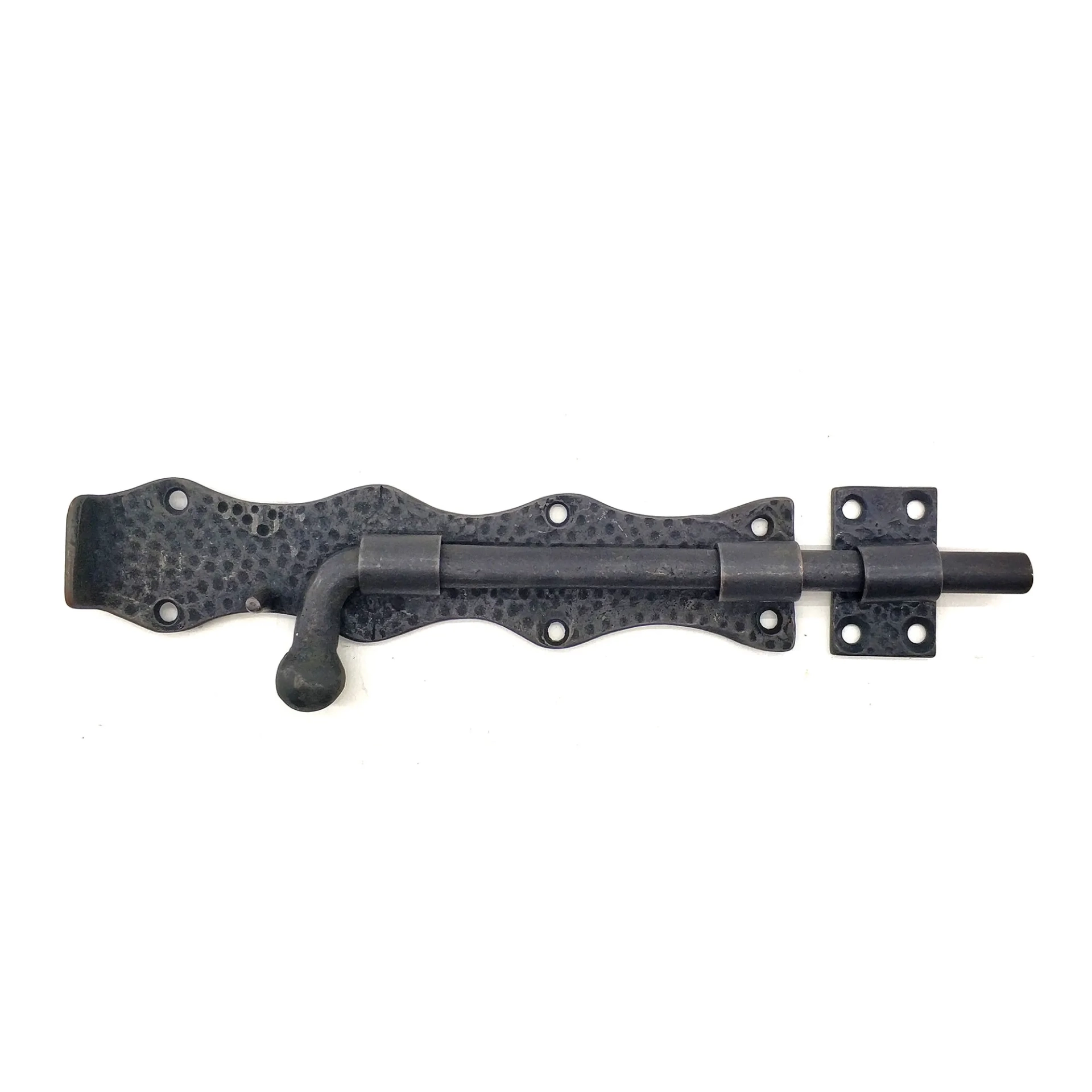 Antika Tarz Dekoratif Pirinç Dövme Kapı Sürgüsü - 20cm, Oksit ( Lisinya ) Antika Tarz Dekoratif Pirinç Dövme Kapı Sürgüsü - 20cm, Oksit ( Lisinya )
