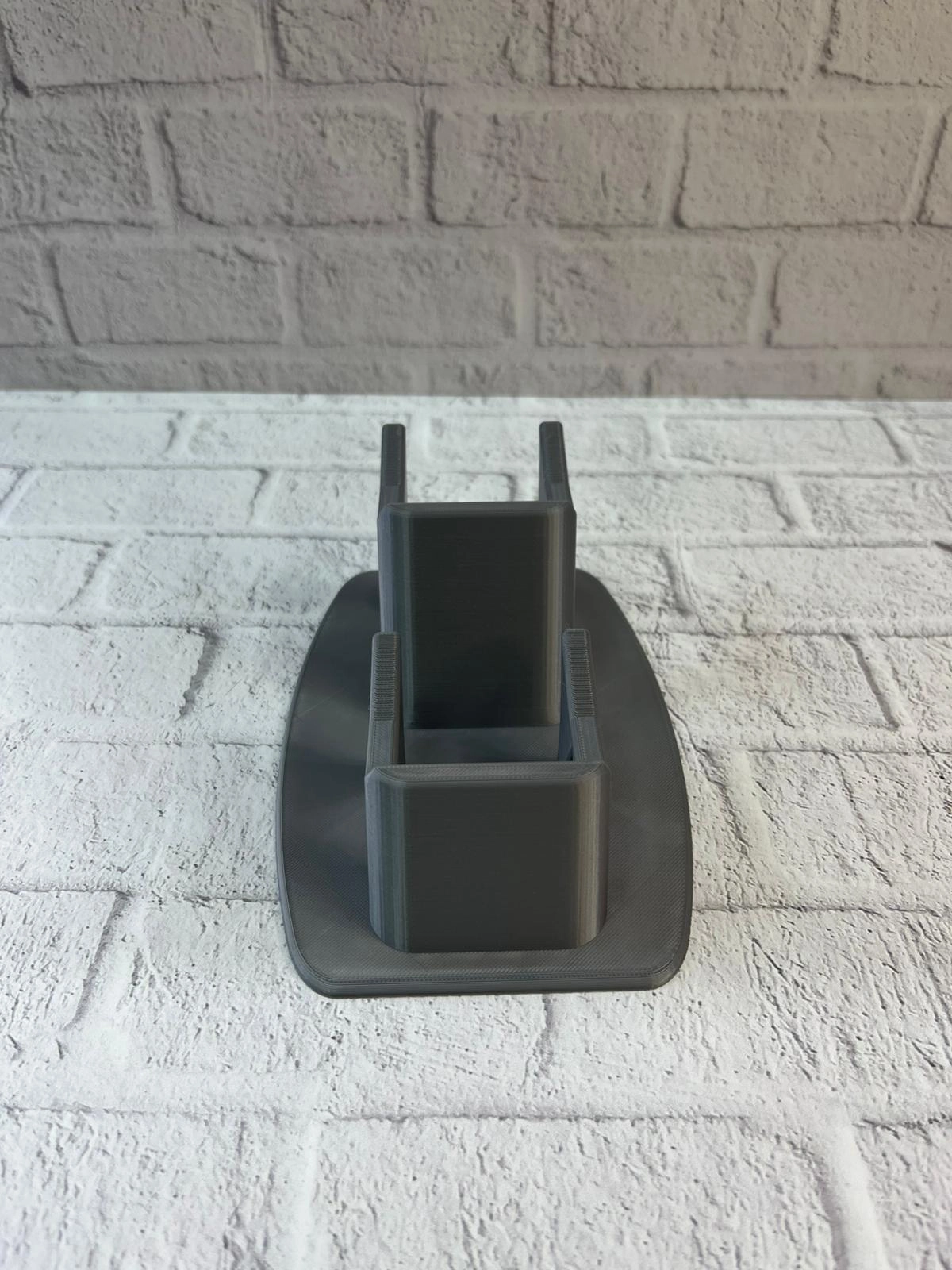 Antrasit İkili Gamepad Tutucu 7x18 Cm Masa Ve Raf Düzeni ( Lisinya )