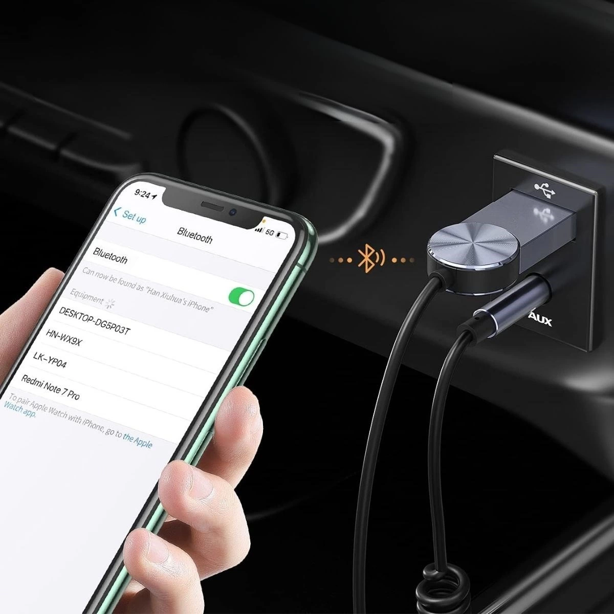 Araba İçin Bluetooth Aux Alıcısı Wireless Araç Kiti ( Lisinya ) Araba İçin Bluetooth Aux Alıcısı Wireless Araç Kiti ( Lisinya )