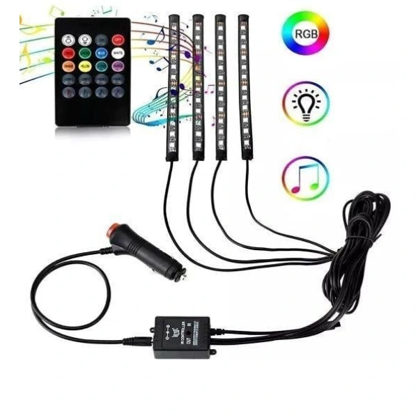 Araç İçi Ayak Altı Sese Duyarlı Şerit Led 4'lü Set ( Lisinya ) Araç İçi Ayak Altı Sese Duyarlı Şerit Led 4'lü Set ( Lisinya )