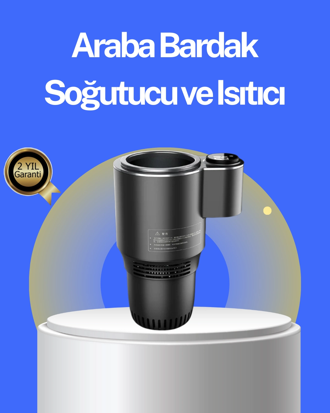 Araç İçi Isıtıcı Soğutucu Bardaklık 60°c Isıtma -4°c Soğutma ( Lisinya )