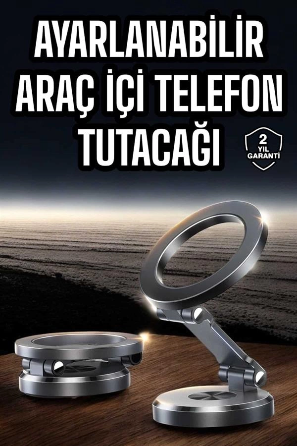Araç İçi Telefon Tutacağı Manyetik Tasarım Ayarlanabilir ( Lisinya )