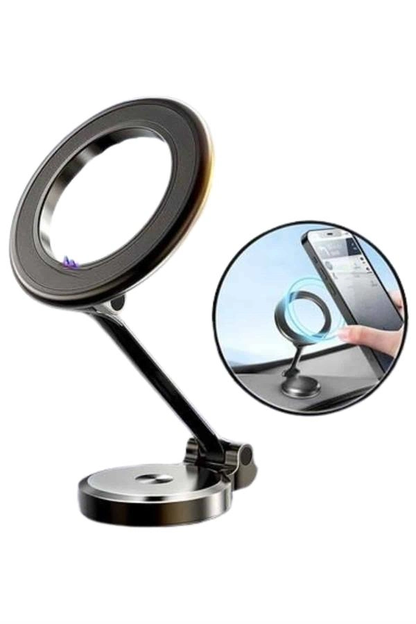 Araç Içi Telefon Tutucu İos Uyumlu Magsafe Manyetik Mıknatıslı ( Lisinya )