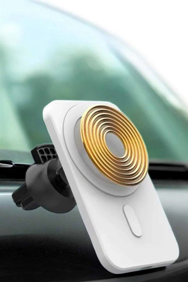 Araç Uyumlu Kablosuz 15w Taşınabilir Şarj Aleti Çift Kablo ( Lisinya )