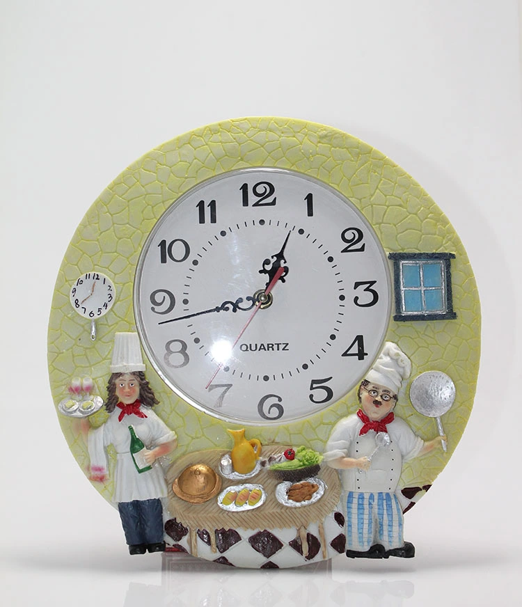 Aşçı Tasarımlı Polyester Duvar Saati Model 4 ( Lisinya )