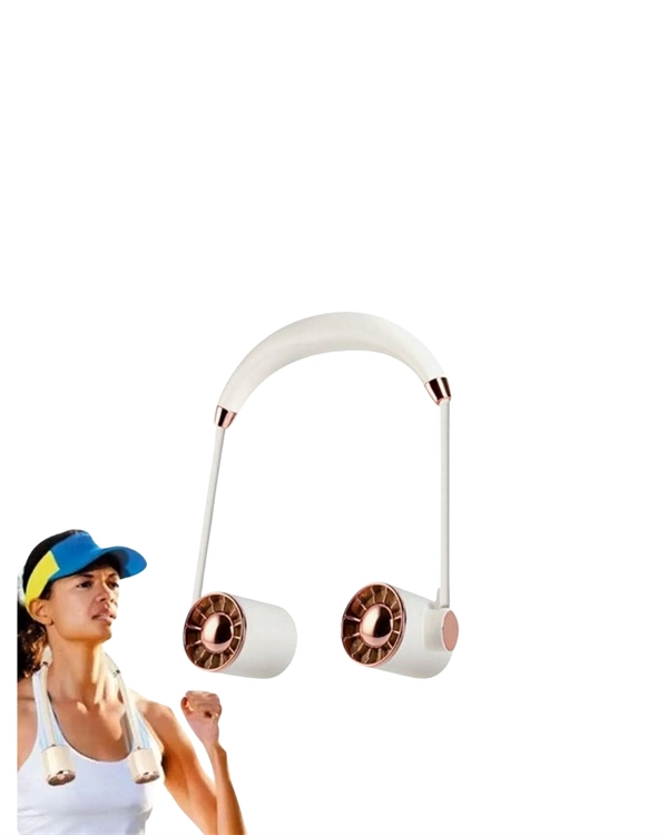 Asılabilir Mini Boyun Fanı | 1000mah Şarjlı, Turbo Güçlü Rüzgar ( Lisinya )