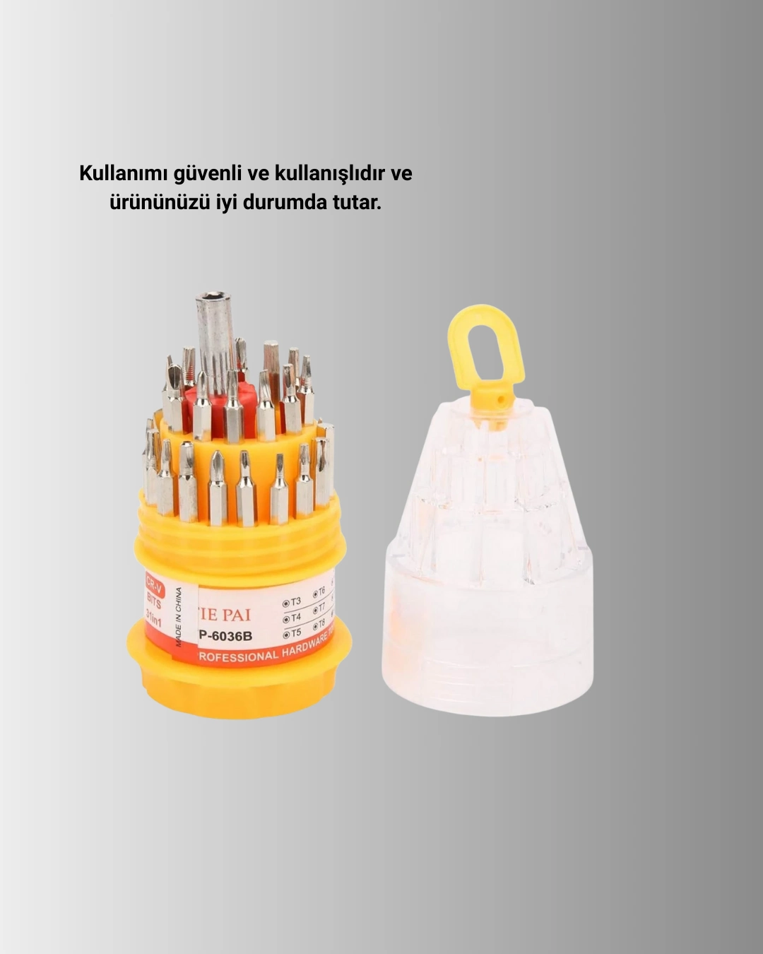 Ateşe Dayanıklı Tornavida Seti Elektronik Tamir İçin Çok Uçlu ( Lisinya )