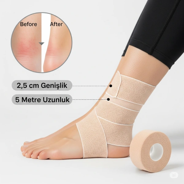 Ayakkabı Vurma Önleyici Rulo Bant 2.5 Cm X 5 M ( Lisinya ) Ayakkabı Vurma Önleyici Rulo Bant 2.5 Cm X 5 M ( Lisinya )