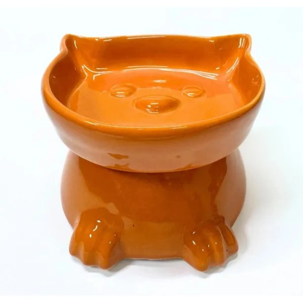 Ayaklı Kulaklı Seramik Mama Kabı ( Lisinya )