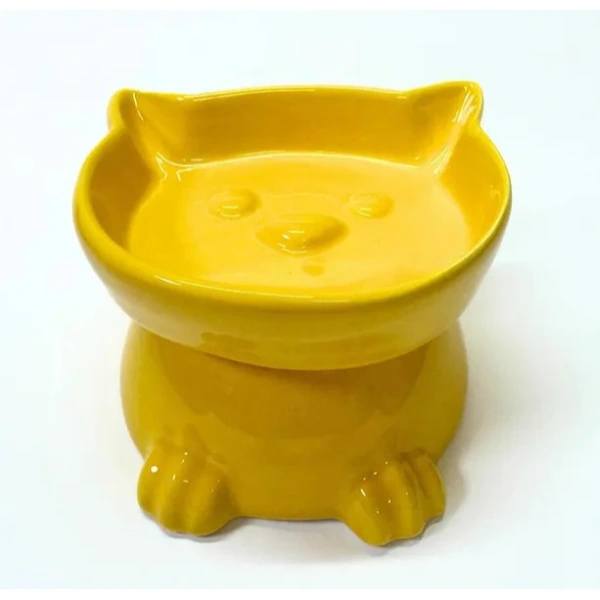 Ayaklı Kulaklı Seramik Mama Kabı ( Lisinya )