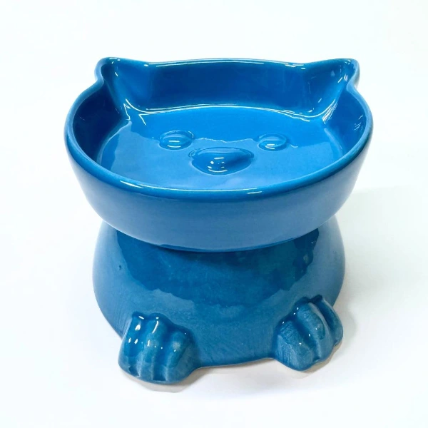 Ayaklı Kulaklı Seramik Mama Kabı ( Lisinya )