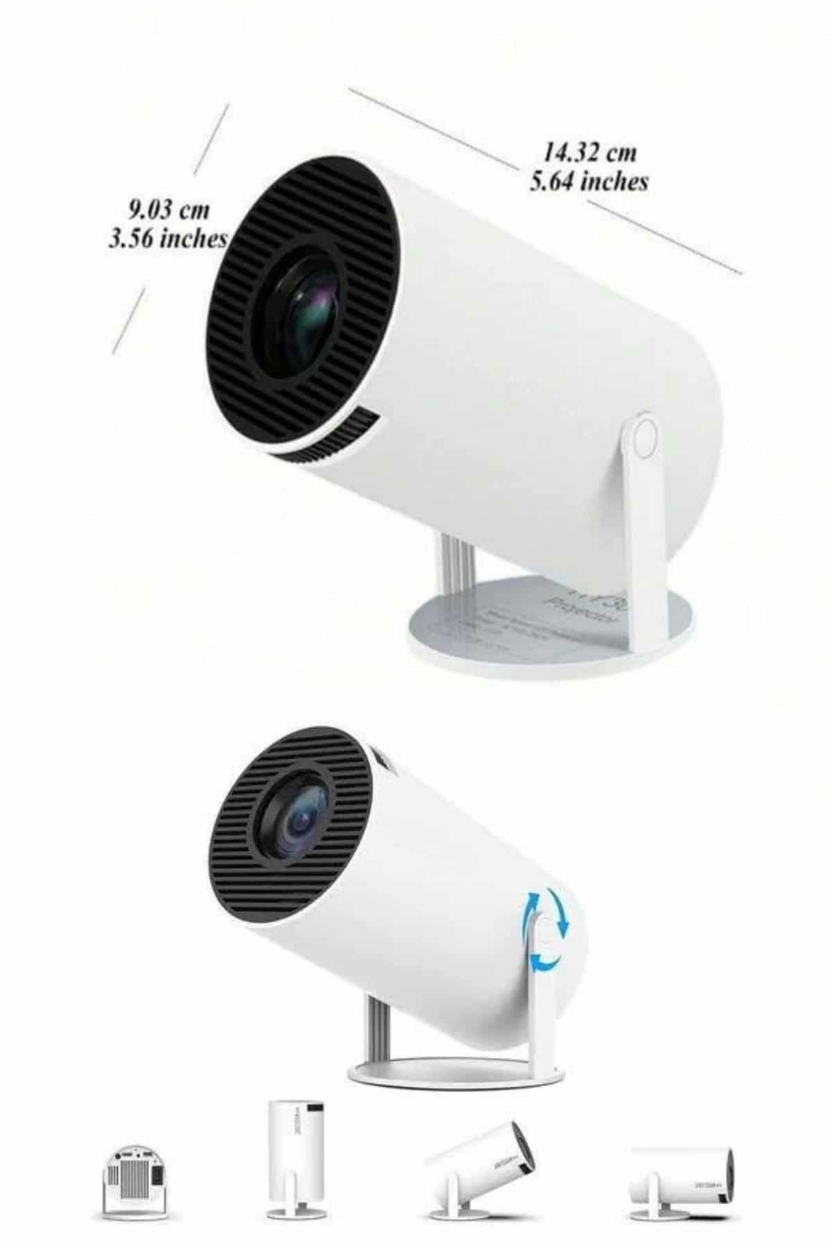 Ayaklı Projeksiyon Taşınabilir Mini Projektör Sinema Projektörü Android ( Lisinya )