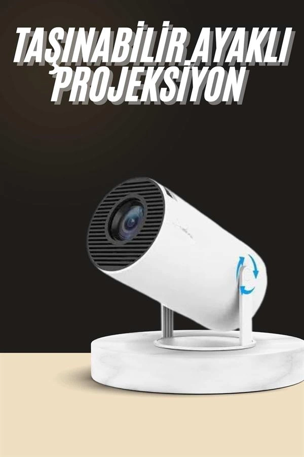 Ayaklı Projeksiyon Taşınabilir Mini Projektör Sinema Projektörü Android ( Lisinya )
