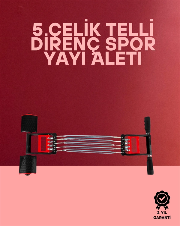 Ayarlanabilir Elastik Yaylı Ergonomik Tasarımlı Kas Güçlendirme Seti ( Lisinya )