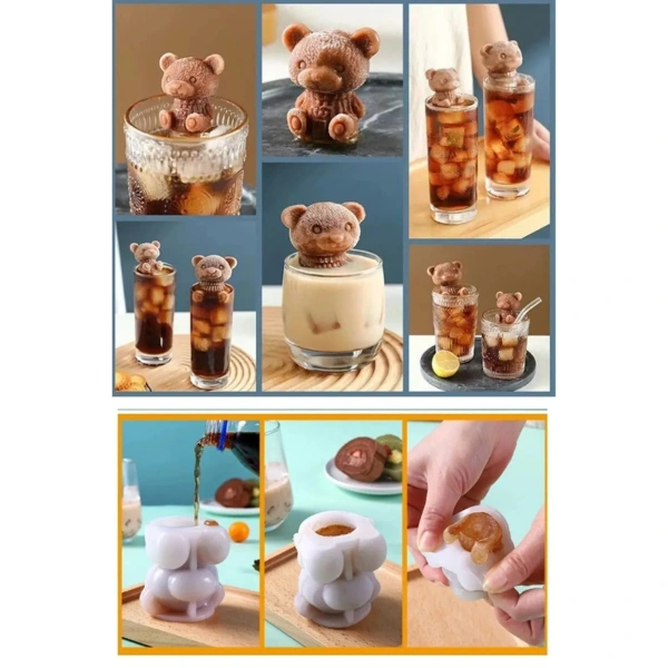 Ayı Şekilli Silikon Buz Kalıbı ( Lisinya ) Ayı Şekilli Silikon Buz Kalıbı ( Lisinya )