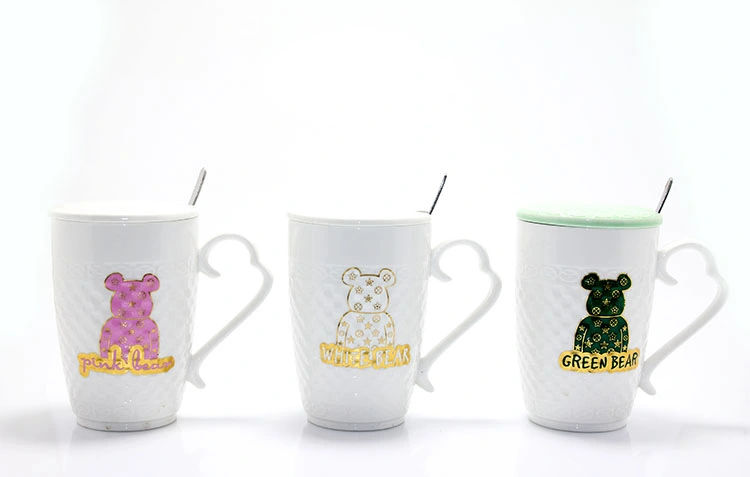 Ayıcık Tasarımlı Porselen Kupa Bardak ( Lisinya ) Ayıcık Tasarımlı Porselen Kupa Bardak ( Lisinya )