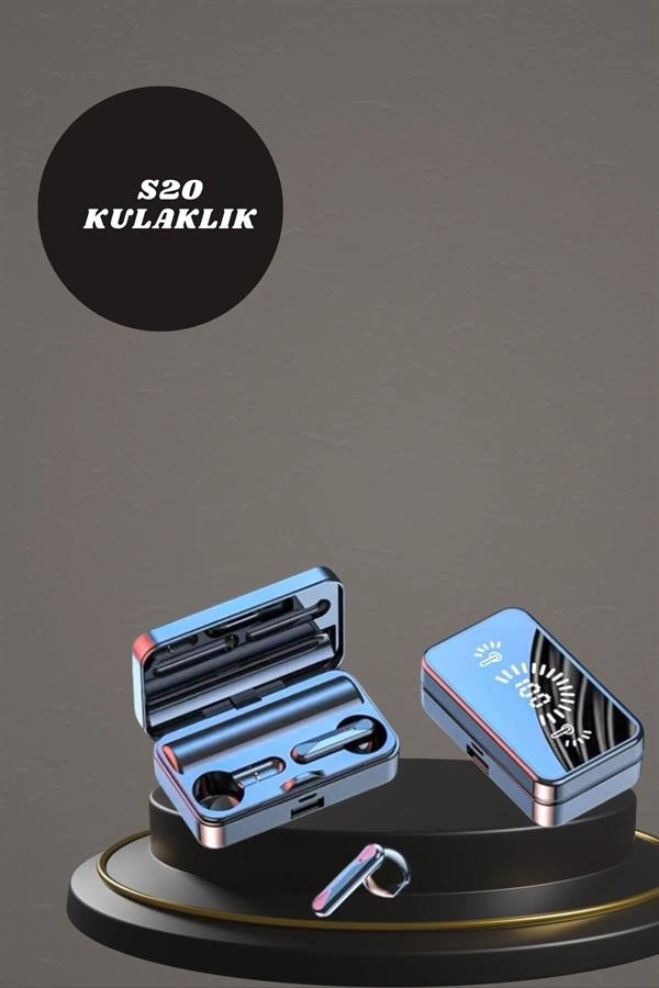 Aynalı Bluetooth Kulaklık Ve 7 Kordonlu Akıllı Saat Dijital Göstergeli Uzun Pil Ömrü ( Lisinya )