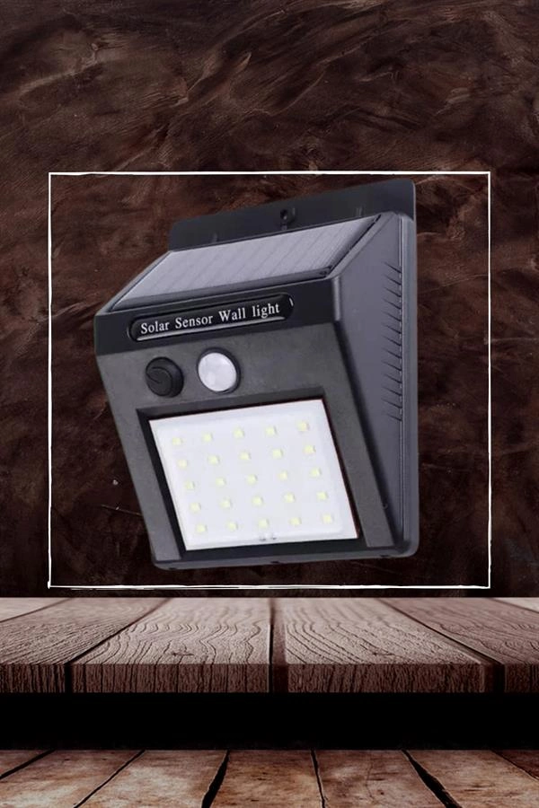 Bahçe Aydınlatma Sensörlü Güneş Enerjili Duvar Lambası 40 Led Işık ( Lisinya )