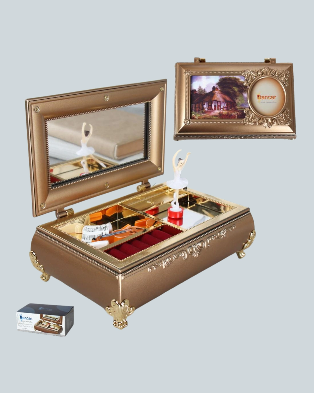 Balerinli Müzikli Takı Kutusu Piyano Tasarım Kız Çocuk Hediyelik ( Lisinya )