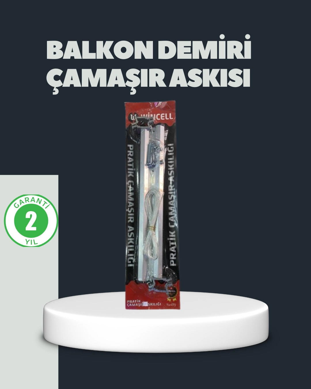 Balkon Demiri Çamaşır Askısı Kare Demirlere Uygun Dayanıklı Tasarım ( Lisinya )