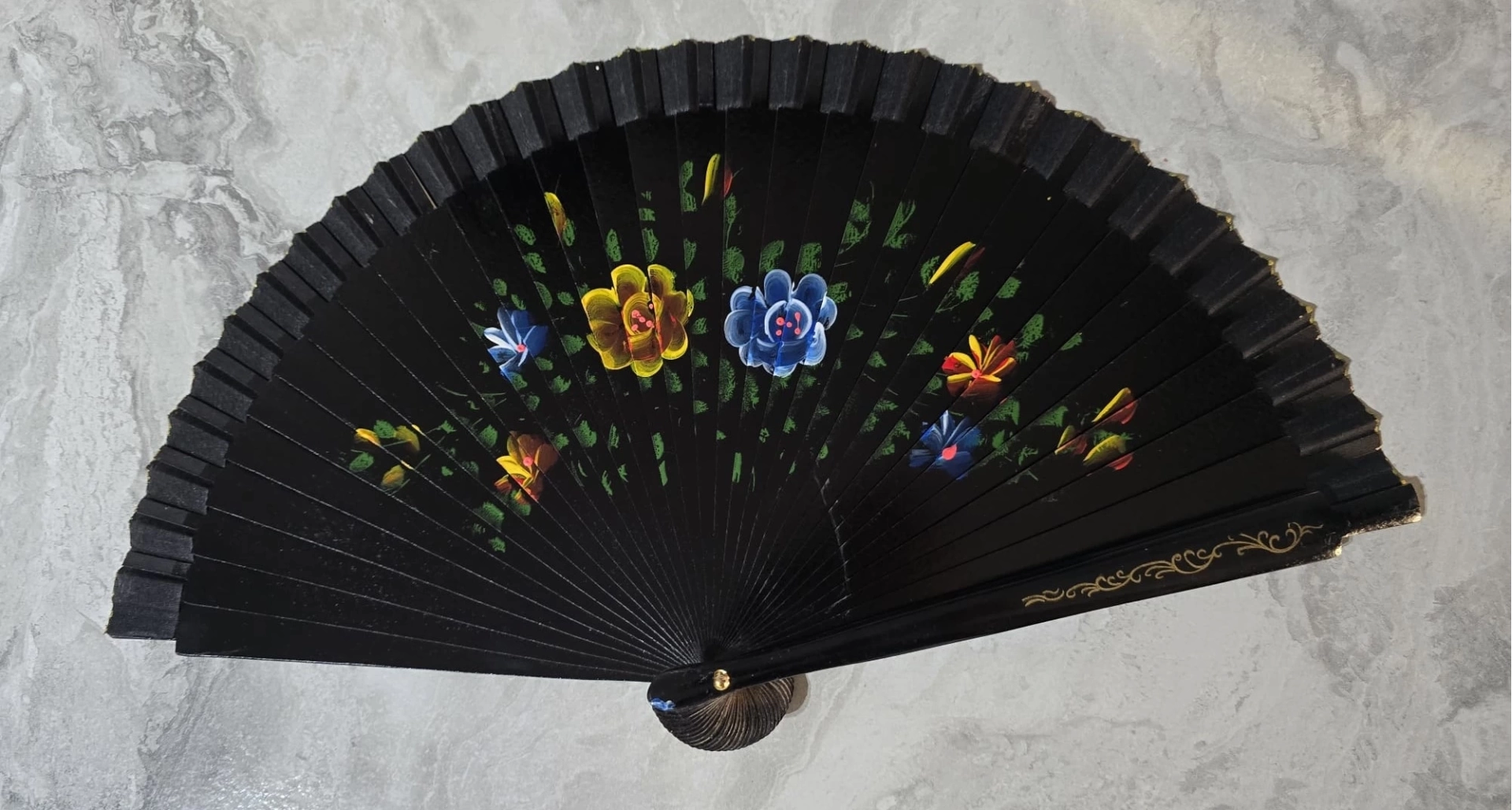 Bambu Çift Taraflı Siyah Yelpaze 12'li Paket ( Lisinya )