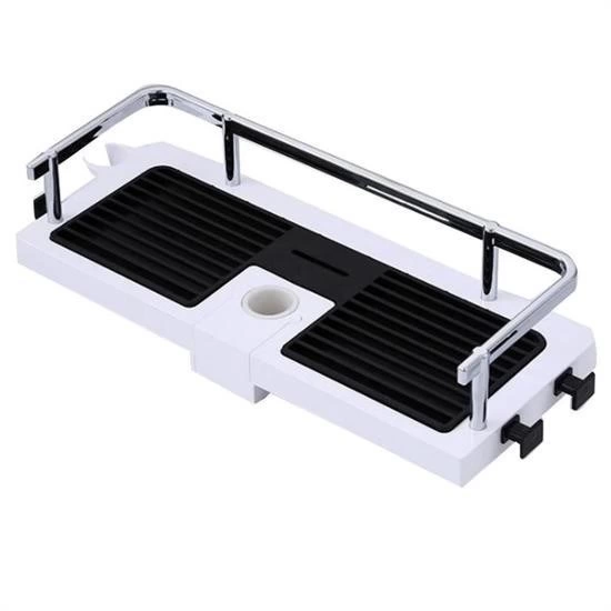 Banyo Direğine Asılabilir Köşelik Şampuanlık Sabunluk Çift Askılı Düzenleyici Raf Paslanmaz ( Lisinya )